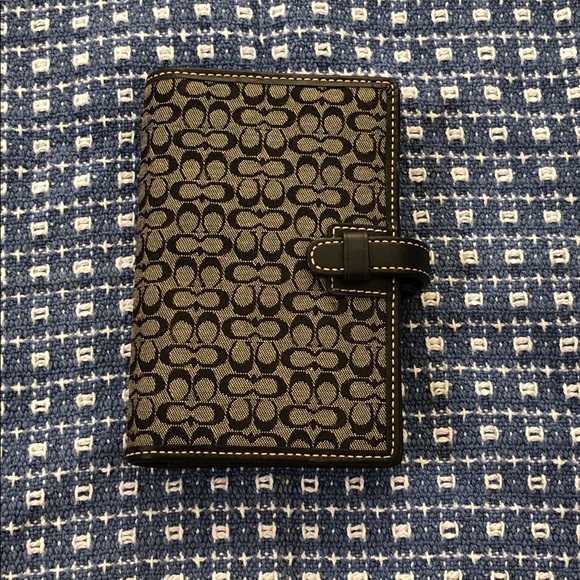 Coach- signature “c” black address book - Picture 1 of 5